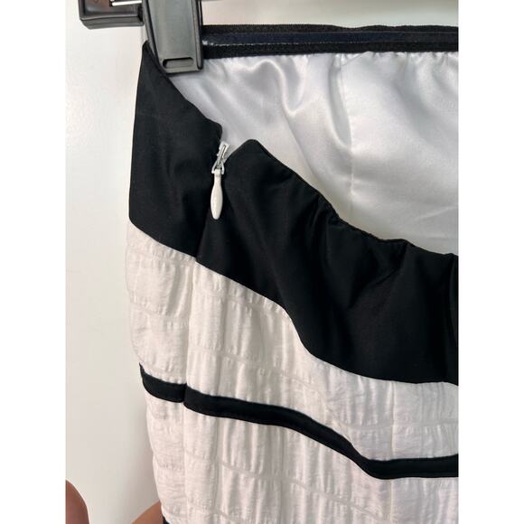 The Limited Women's Striped Strapless Mini Dress Cocktail White Black Size 0 - Picture 7 of 12